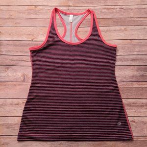 Gap Tank Top Pink/ Gray Striped Small